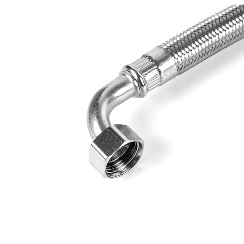 Conector flexibil din oțel inoxidabil cu racord cot
